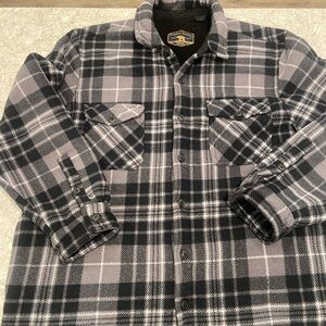 Freedom Foundry Plaid Button-Up Fleece Lined Shirt Jacket-XL